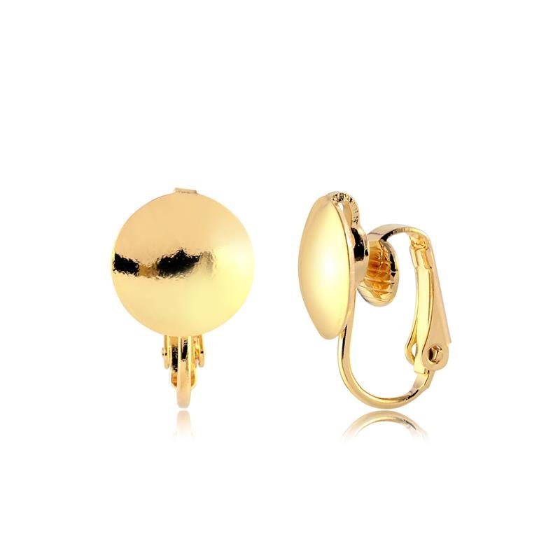 BRINCO DE PRESSÃO CHAPINHA REDONDA LISA DE 11MM FOLHEADO A OURO 