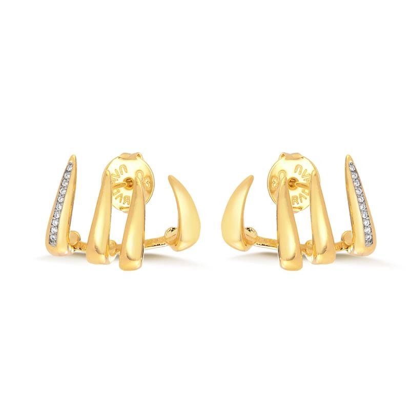 BRINCO ENCAIXE COM PEDRAS DE ZIRCONIAS FOLHEADO A OURO