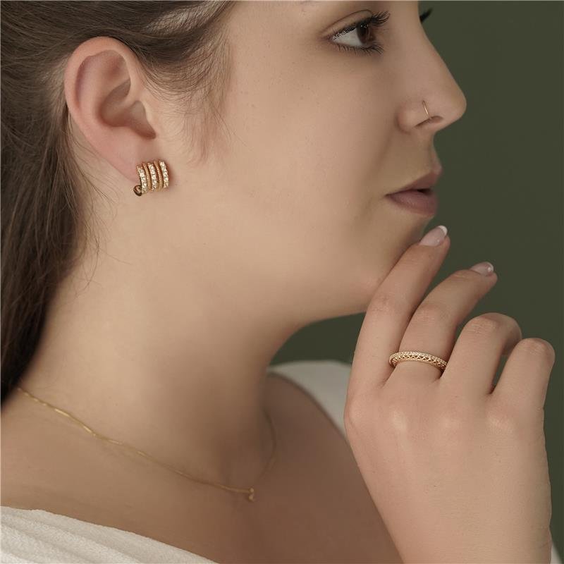 GARGANTILHA PINGENTE MINI PONTO DE LUZ 3MM FOLHEADA A OURO