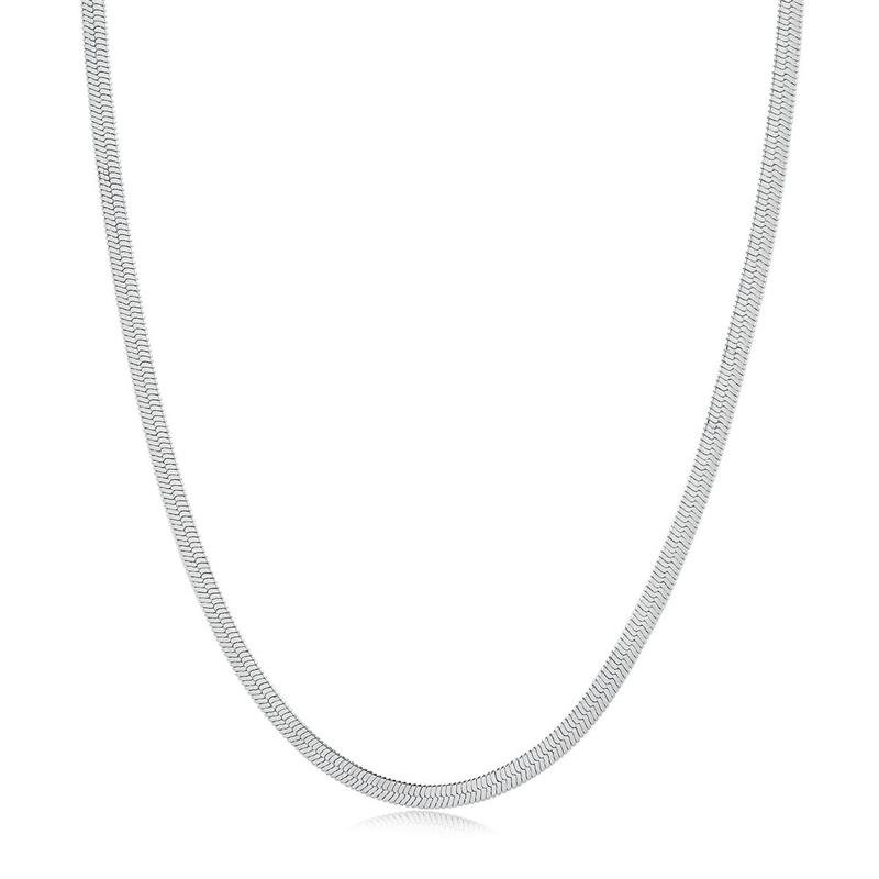 GARGANTILHA CHOKER MALHA FITA ESTREITA 32CM E 10CM EXTENSOR FOLHEADA A RHODIO