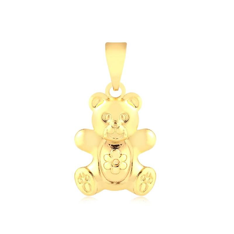 PINGENTE URSO DUPLO FOLHEADO A OURO