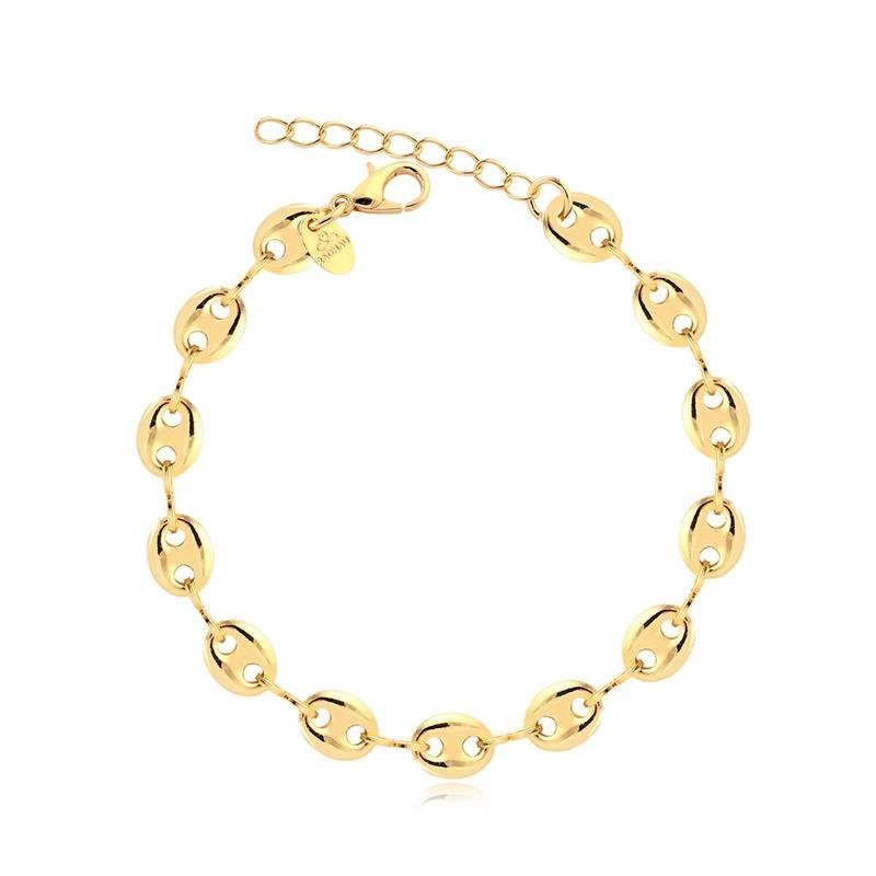 PULSEIRA ELOS LACRE FOLHEADA A OURO