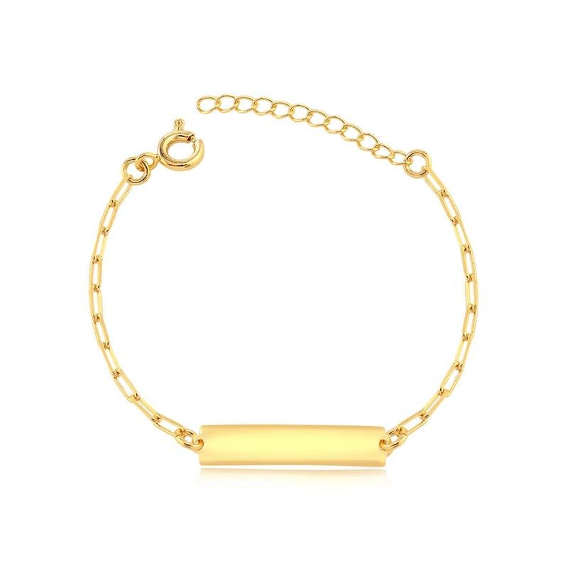 PULSEIRA INFANTIL MELINDROSA COM CARTIER FOLHEADA A OURO 16