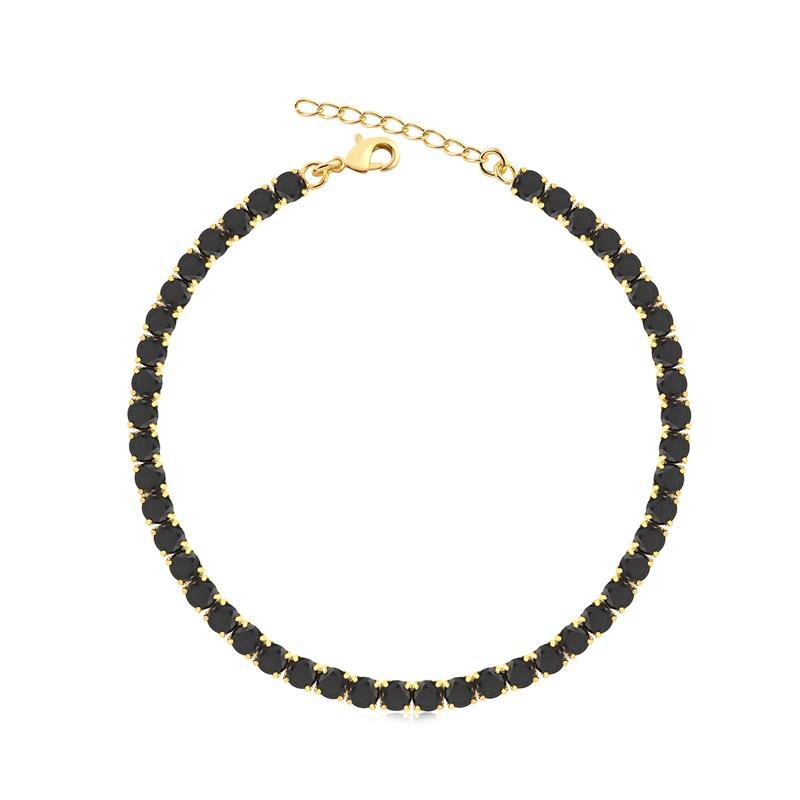 Pulseira Riviera Zircônias Folheada A Ouro