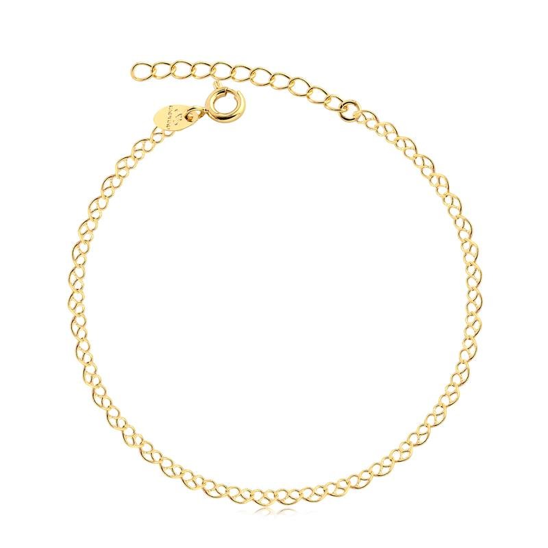 PULSEIRA MALHA RENDADA FOLHEADA A OURO